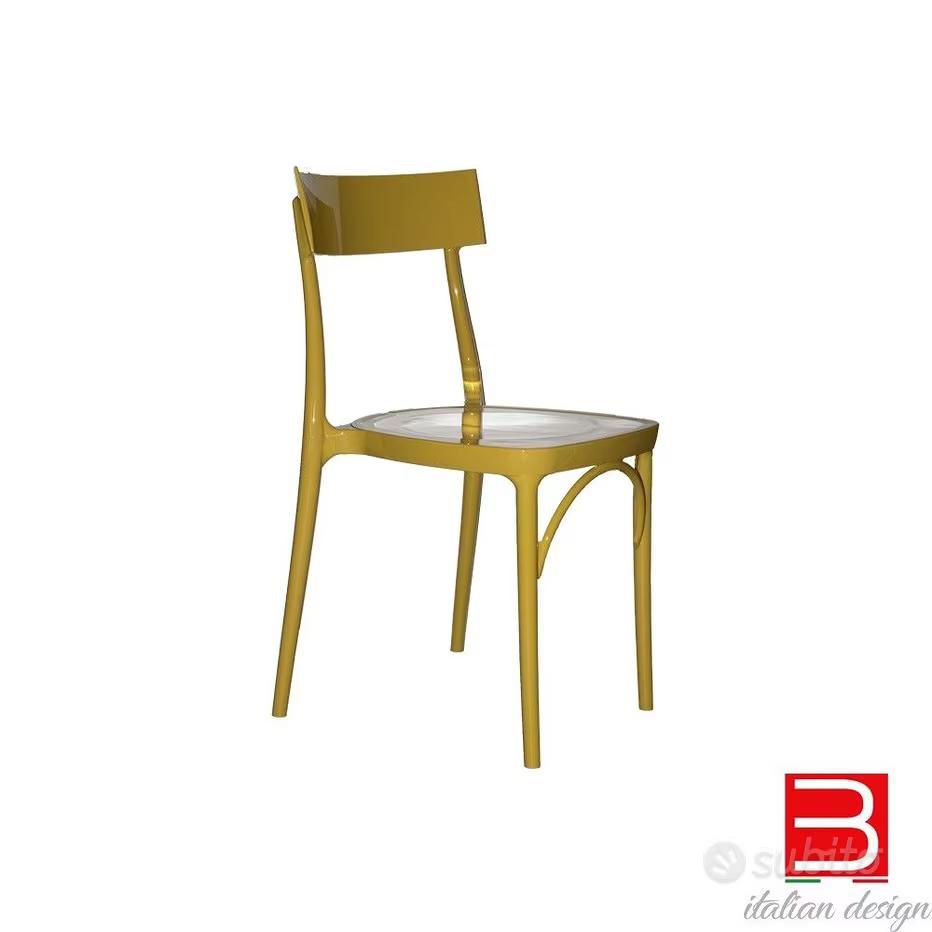 SEDIA MILANO GIALLO BLU E ARANCIO