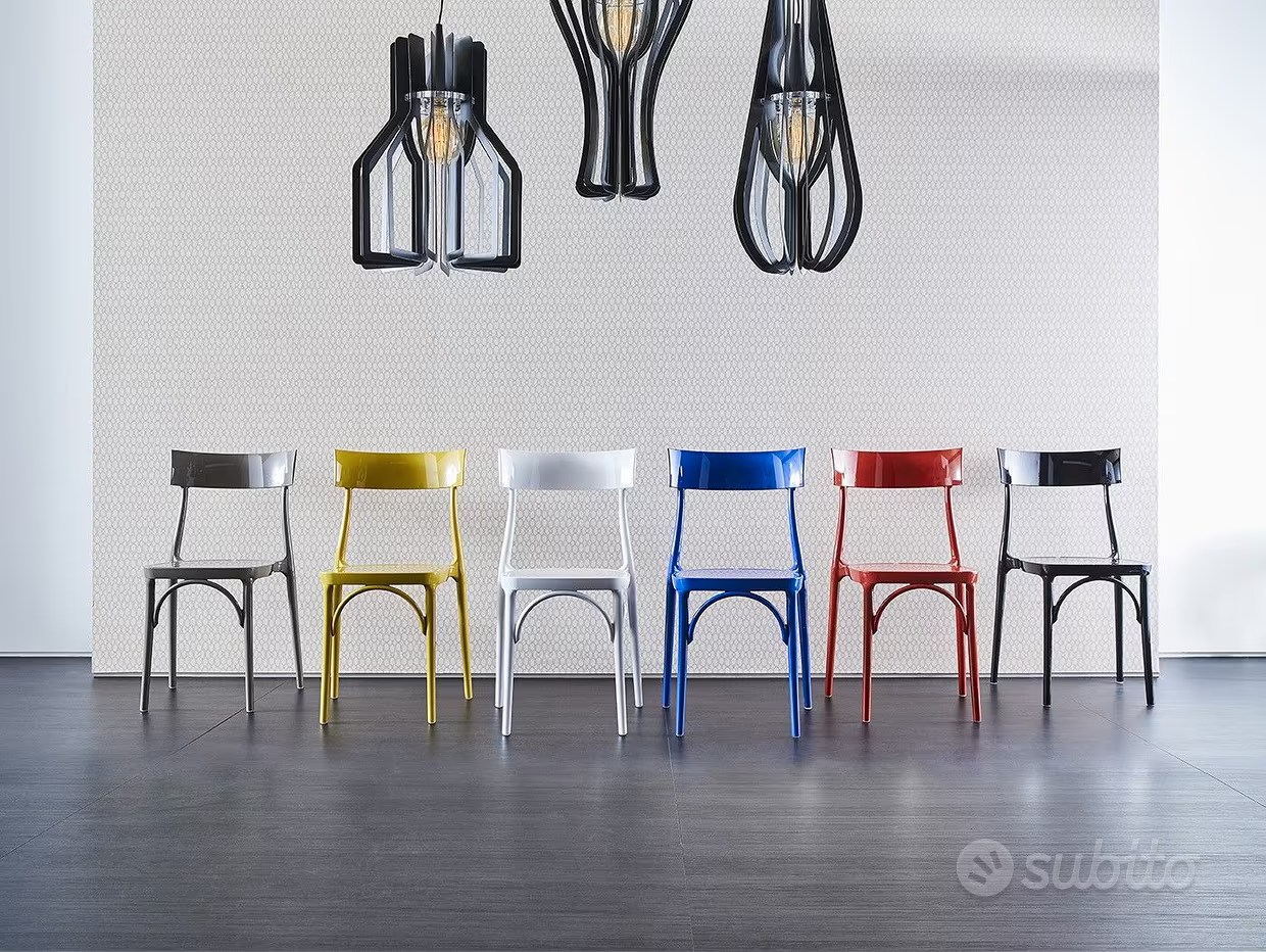 SEDIA MILANO GIALLO BLU E ARANCIO