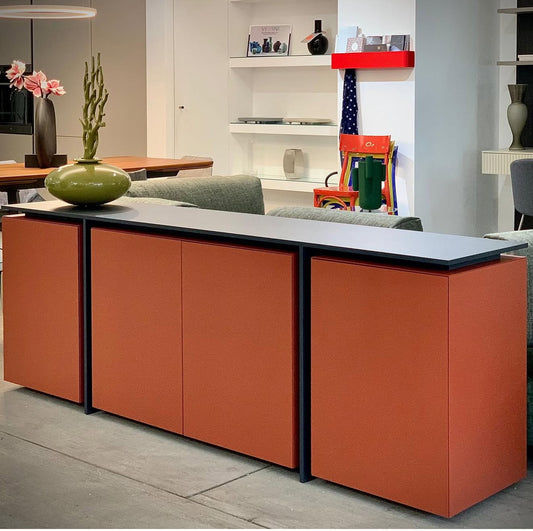 SUSPANCE CREDENZA H 78 FINITURA GOFFRATA