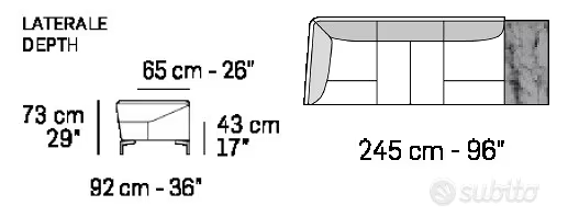 GARY 3P 1B SX TERM. MARMO+ 2 CUSCINI