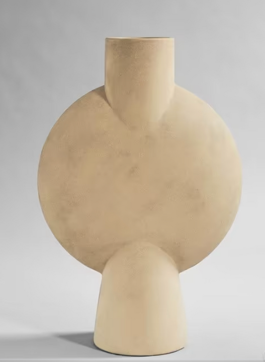 SPHERE VASE BUBL HEXA SAND